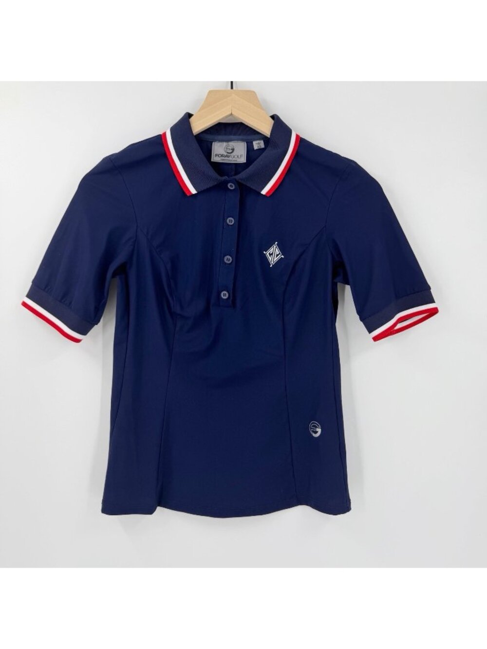 Foray Golf Red White Blue Patriotic USA Golf Polo Size XS Interlachan